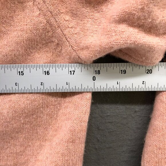 Uniqlo Wool Stretch Sweater Womens M Pink Cowl Neck Lightweight - Picture 11 of 12